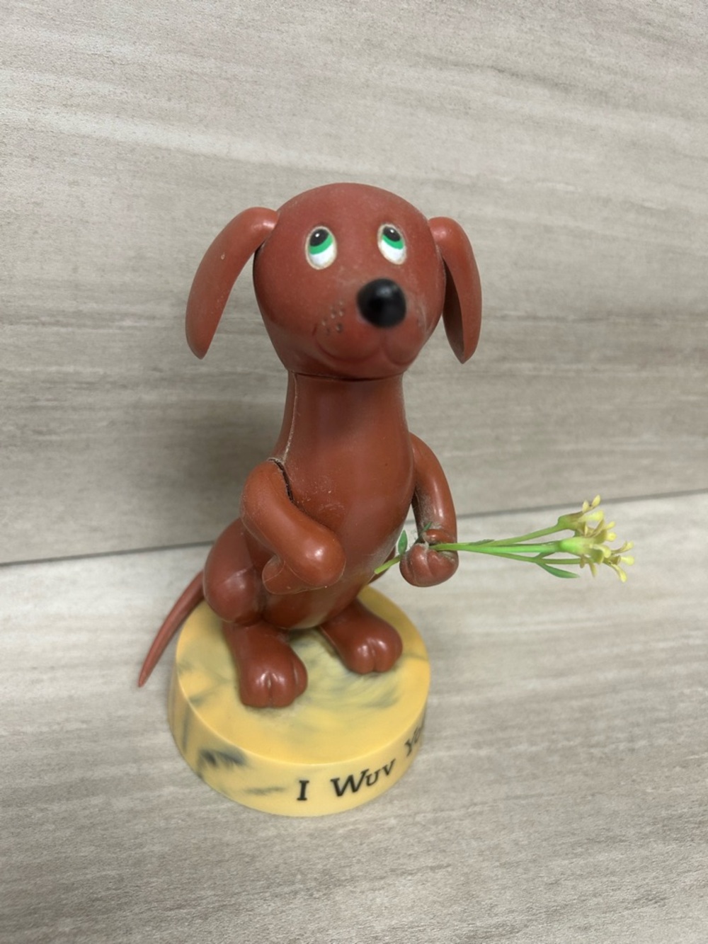VTG R. Dakin & Co. 1971 Plastic Standing Dachshund Dog Figurine